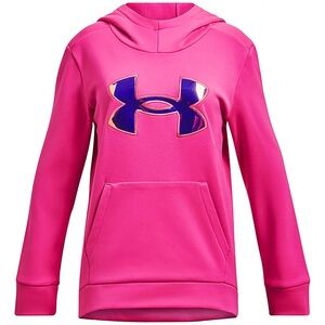 Under Armour Girls hot pink iridescent hoodie